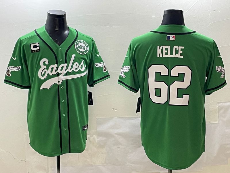 Men Philadelphia Eagles #62 Kelce Green three generations Jointly Name 2025 Nike Limited NFL Jersey style 3->philadelphia eagles->NFL Jersey